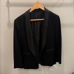 rag & bone Classic Black Blazer with Satin Trim